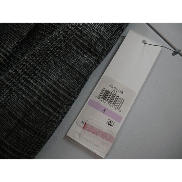 NWT Calvin Klein Women's Petite Menswear Wide-Leg Pants Charcoal 6 - Picture 4 of 10